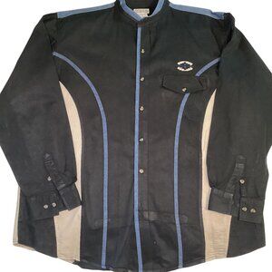 Vintage Express Riders Western Shirt Denim Men's Size XL Long Sleeve Super Nice